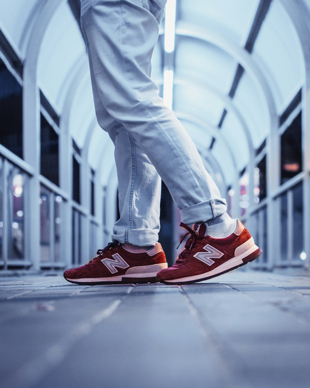 New Balance 990v5 in white and silver